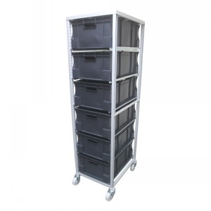 Euro Box Trolley with 6 x 45L Euro Boxes